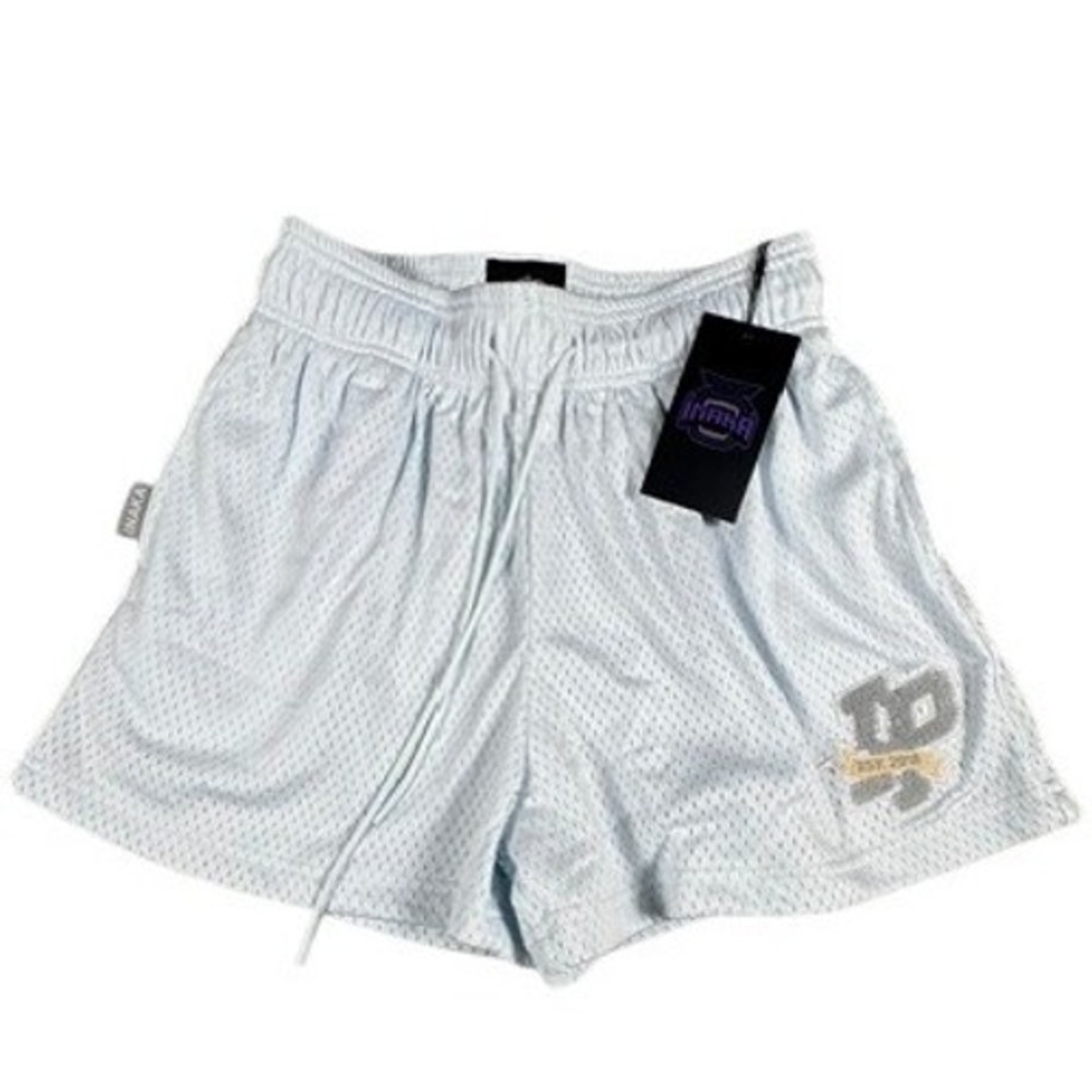 Inaka Power Shorts Mens S Light Blue Mesh Athletic Gym Basketball Workout NWT